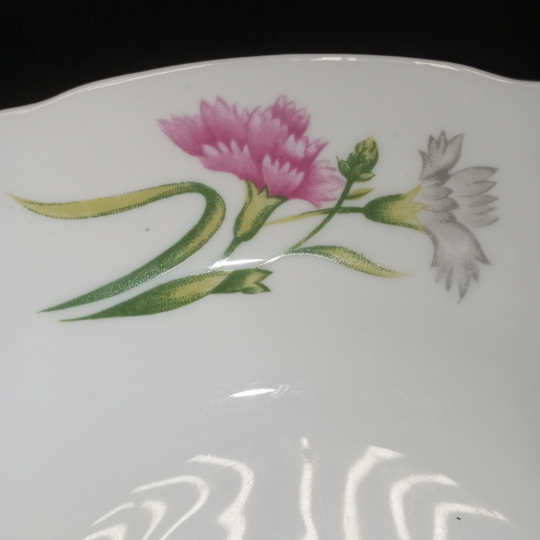 Тарелка суповая глубокая "Гвоздика", фарфор Yamatsu. Япония. Цена за 1 шт. Картинка 7